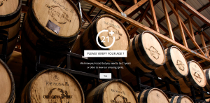 Oregon Spirit Distillers age verification page